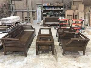 Sofa Gỗ Mun 5 Nan PGP-SFG 003